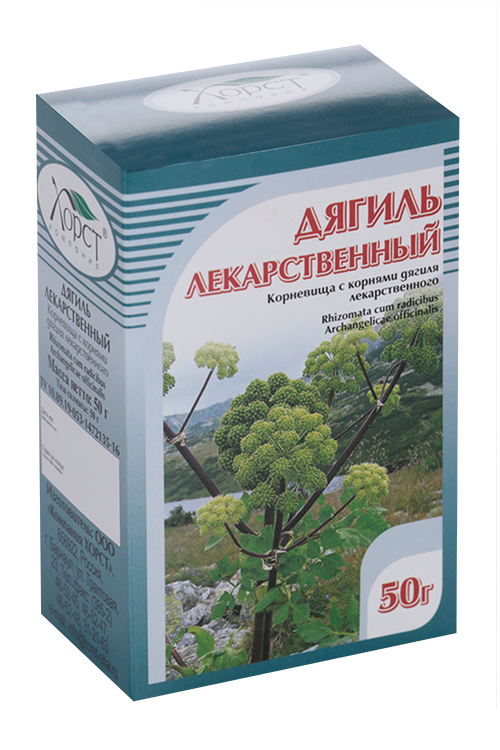 Дягиль лекарственный, 50 г, корневища с корнями измельченные