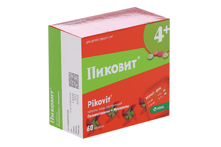 Пиковит, 60 шт, таблетки покрытые оболочкой