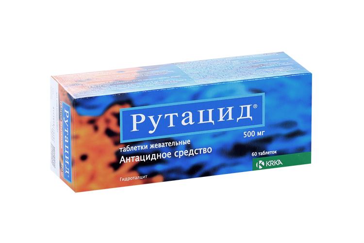 Рутацид 0.5 г, 60 шт, таблетки жевательные