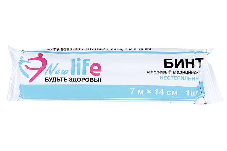Бинт н/с 7 м х 14 см, инд уп