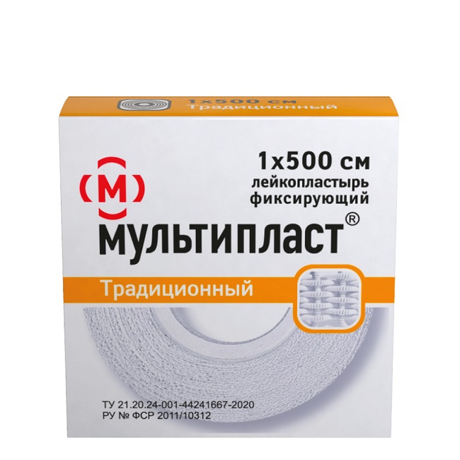 Пластырь Мультипласт фиксирующий традиционный 1х500 см
