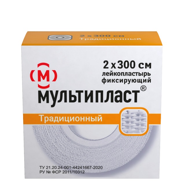 Пластырь Мультипласт фиксирующий традиционный 2х300 см