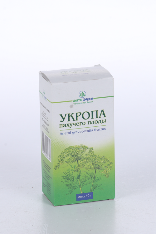 Укропа пахучего плоды, 50 г, сырье измельченное