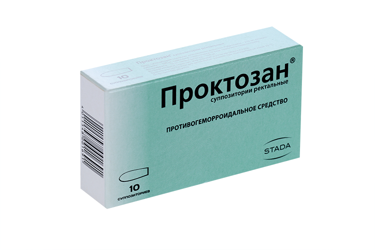 Проктозан, 10 шт, суппозитории ректальные (300546)