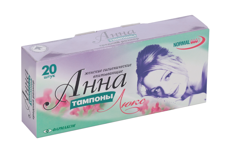 Тампоны Анна Люкс, 20 шт, средний размер