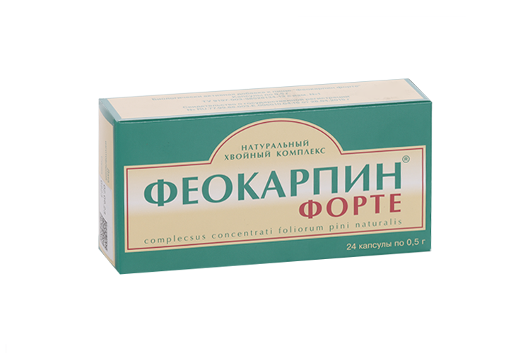 Феокарпин форте 0.5 г, 24 шт, капсулы