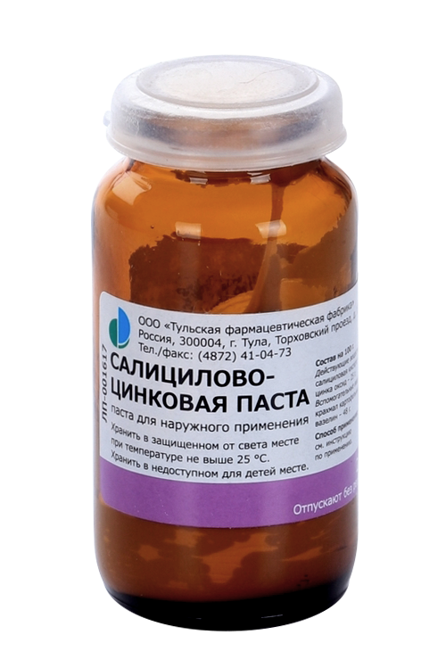 Салицилово-цинковая 2%+25%, 25 г, паста