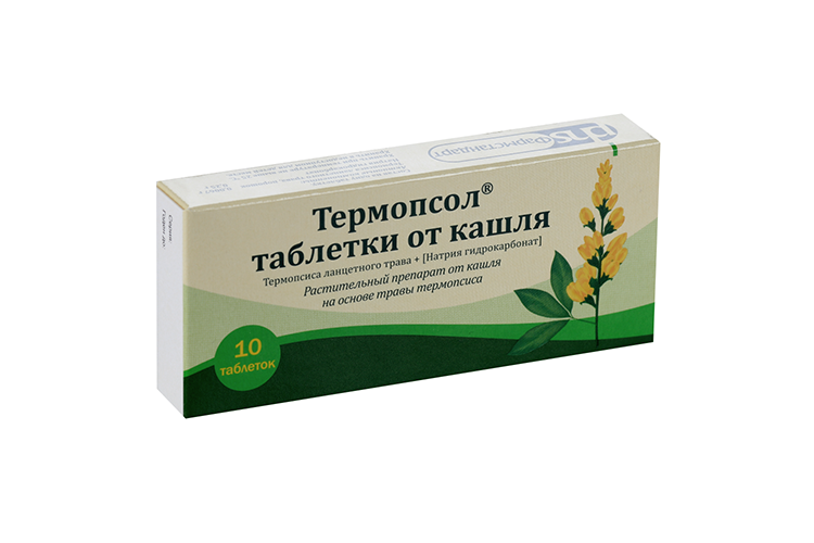 Таблетки от кашля Термопсол, 10 шт