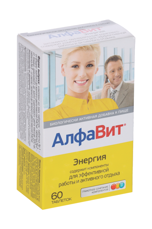 Алфавит Энергия, 60 шт, таблетки