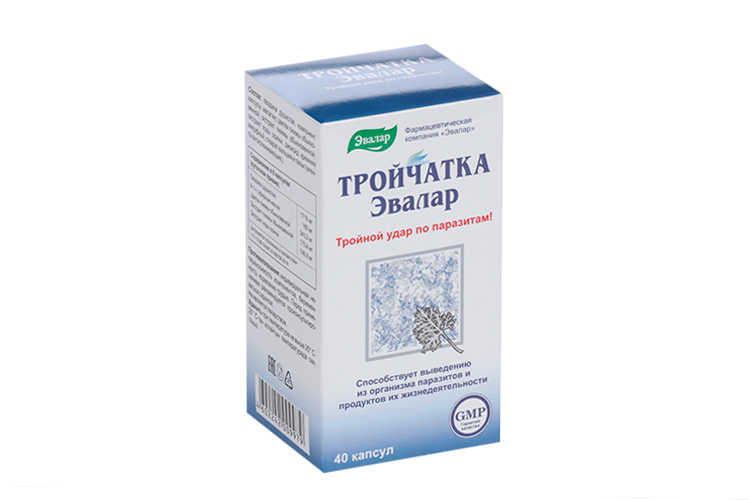 Тройчатка 0.42 г, 40 шт, капсулы
