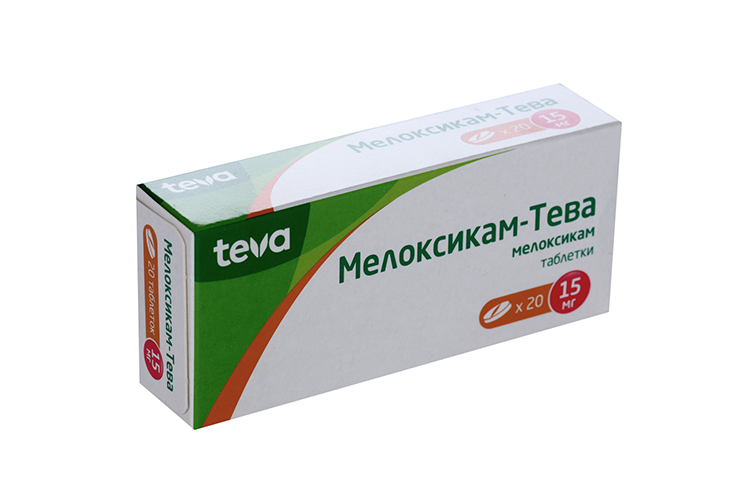 Мелоксикам-Тева 15 мг, 20 шт, таблетки