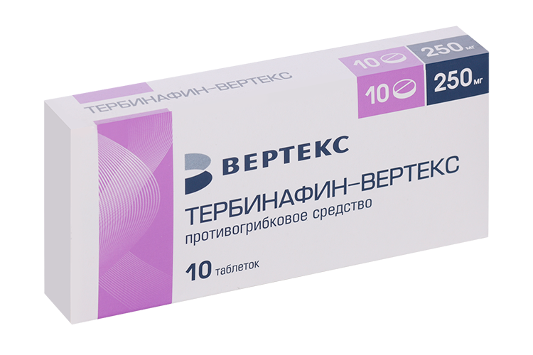 Тербинафин-Вертекс 250 мг, 10 шт, таблетки