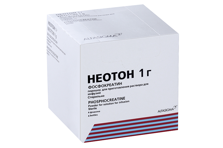 Неотон 1 г, 4 шт, порошок для приготовления раствора для инфузий без растворителя