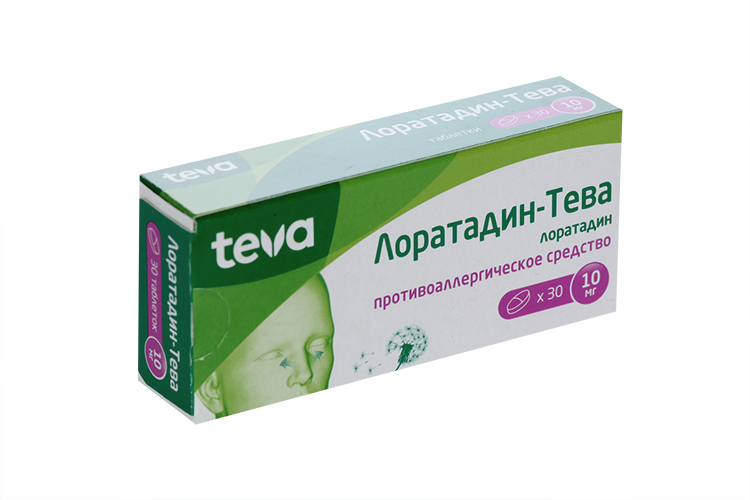 Лоратадин-Тева 10 мг, 30 шт, таблетки