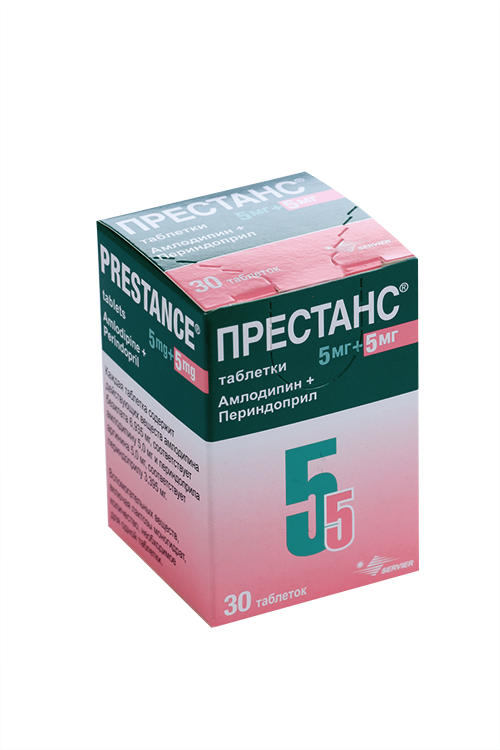 Престанс 5 мг+5 мг, 30 шт, таблетки