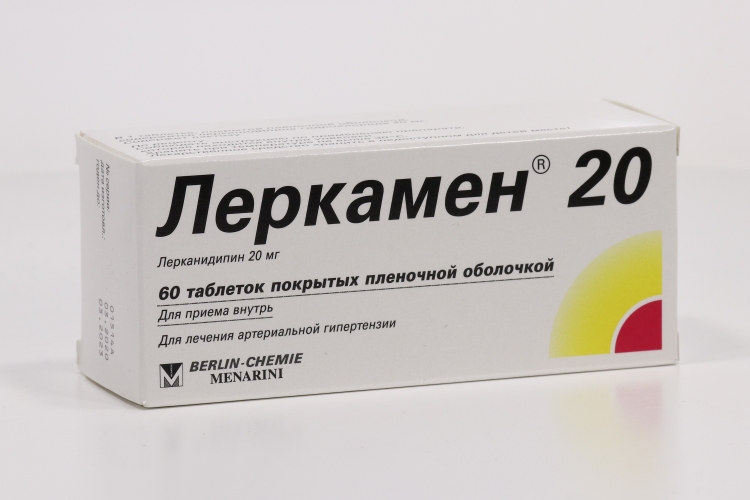 Леркамен 20 20 мг, 60 шт, таблетки покрытые пленочной оболочкой