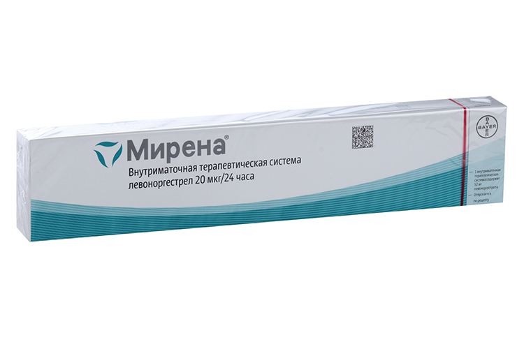 Мирена 20 мкг/24 ч, внутриматочная терапевтическая система