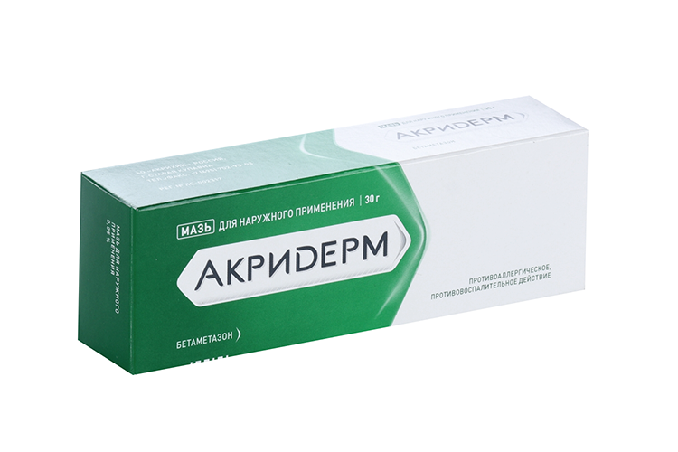 Акридерм 0.05%, 30 г, мазь