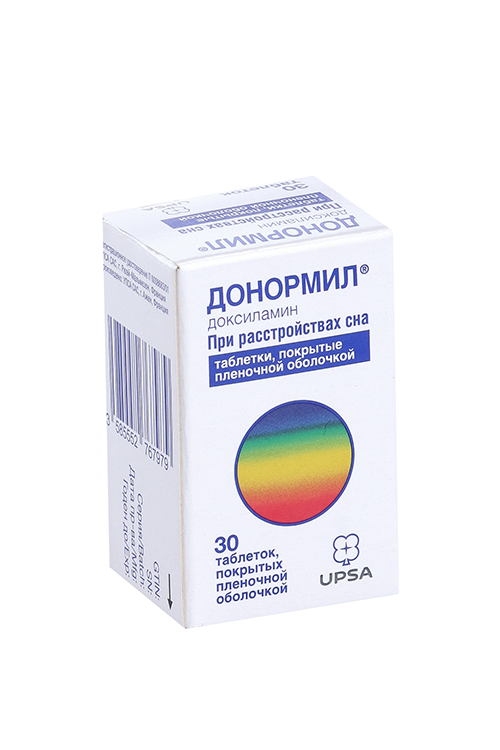 Донормил 15 мг, 30 шт, таблетки покрытые пленочной оболочкой