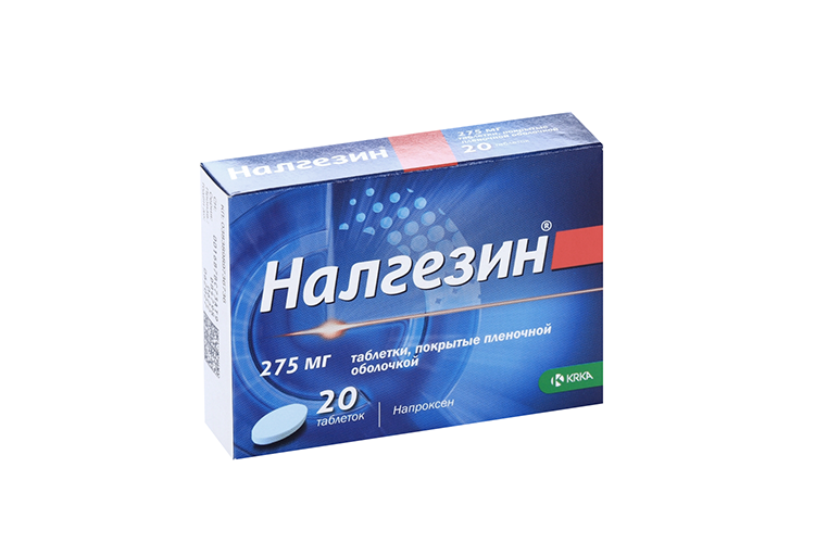Налгезин 275 мг, 20 шт, таблетки покрытые пленочной оболочкой