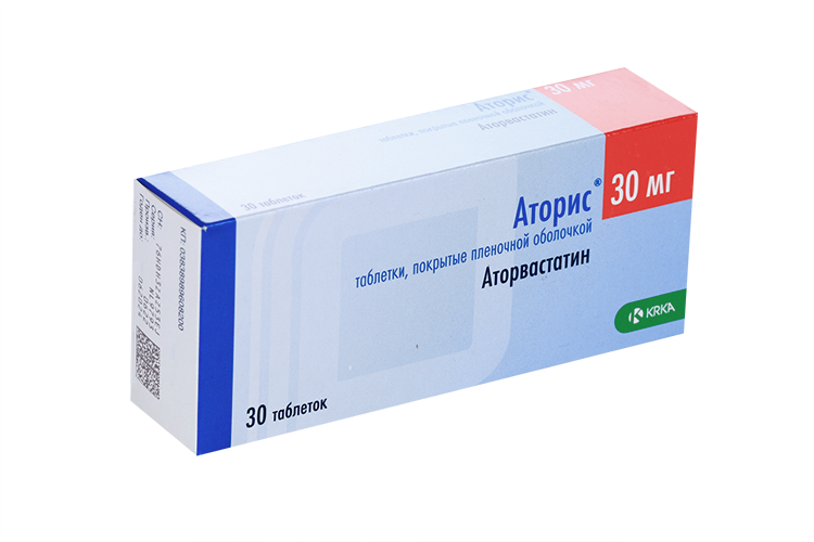 Аторис 30 мг, 30 шт, таблетки покрытые пленочной оболочкой