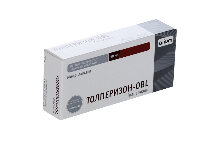 Толперизон-OBL 50 мг, 30 шт, таблетки покрытые пленочной оболочкой