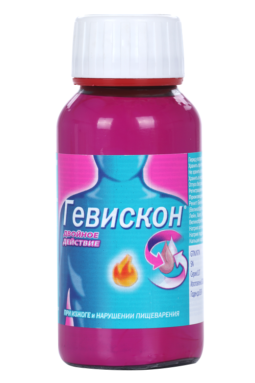 Гевискон Двойное Действие, 150 мл, суспензия для приема внутрь мята
