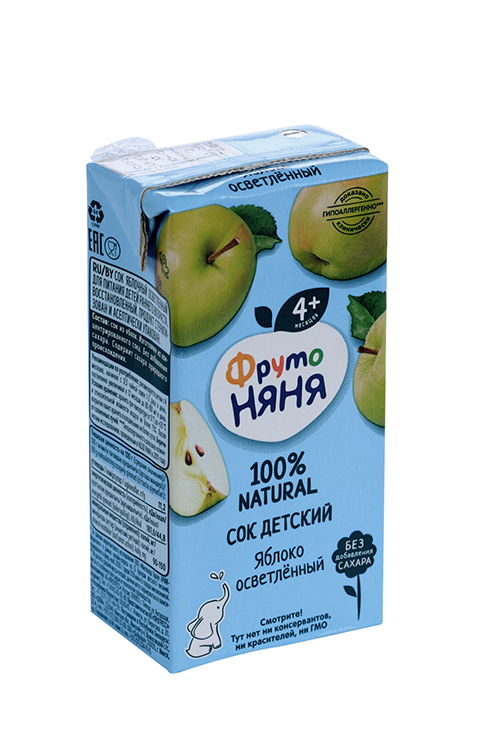 Сок Фрутоняня яблоко осв (с 4 мес), 0,2 л