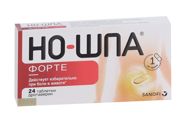 Но-шпа форте 80 мг, 24 шт, таблетки