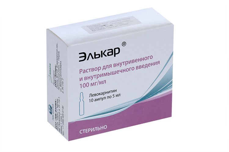 Элькар 10 %, 5 мл, 10 шт, раствор для инъекций