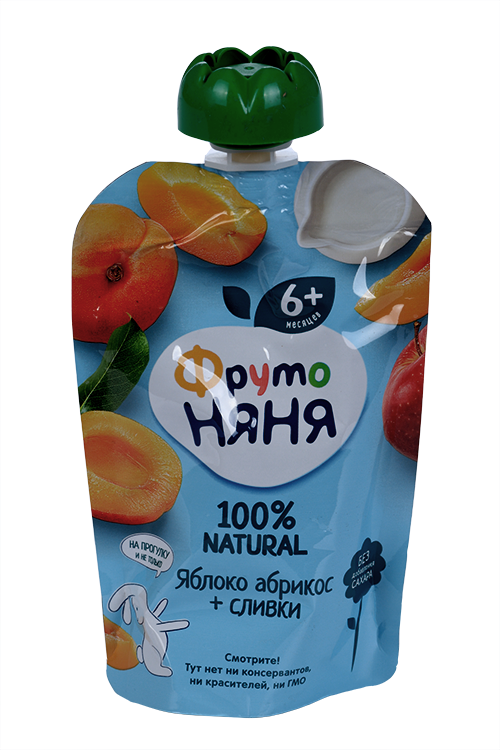 Пюре Фрутоняня На прогулку ябл/абрик/сливки (с 6 мес), 90 г