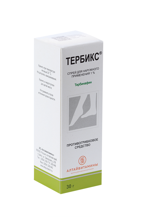 Тербикс 1 %, 30 г, спрей для наружного применения