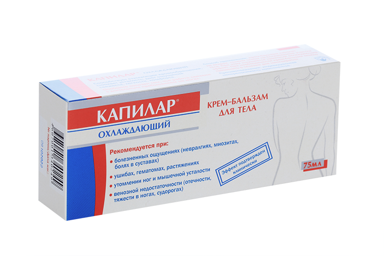 Капилар 120/80, 75 мл, крем-бальзам д/тела