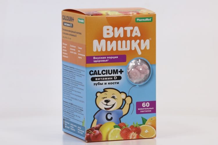 ВитаМишки Кальциум+витамин Д, 60 шт, пастилки жевательные