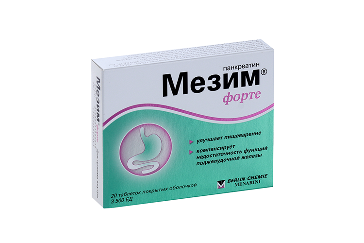 Мезим форте, 20 шт, таблетки покрытые оболочкой