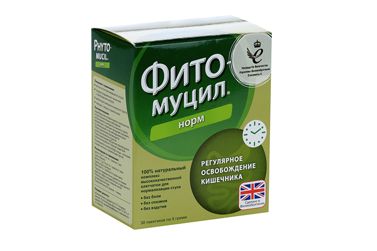 Фитомуцил Норм, 5 г, 30 шт, порошок для приготовления суспензии для приема внутрь