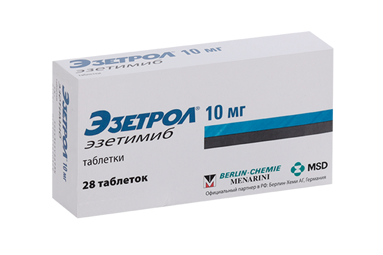 Эзетрол 10 мг, 28 шт, таблетки