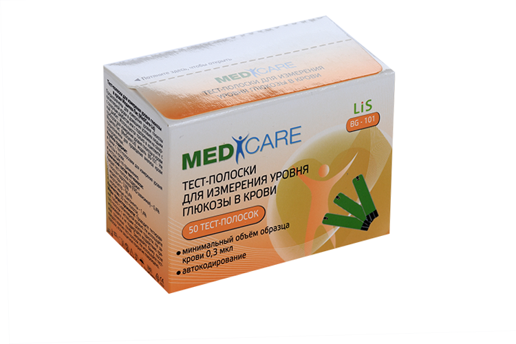Тест-полоски  Медикеа-ЛиС д/глюкометра банка, 50 шт