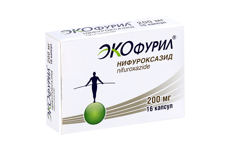 Экофурил 200 мг, 16 шт, капсулы
