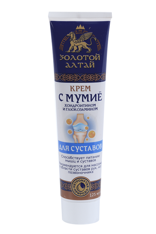 Крем Золотой Алтай д/тела мумие/хондроит/глюкозам д/суставов, 125 мл