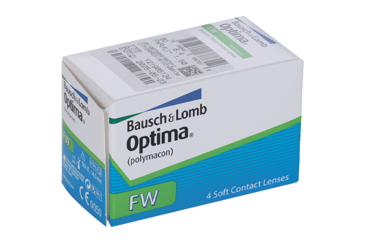 Линзы Bausch+Lomb Optima FW контактные R 8.4 (диоптрия -1,5), 4 шт