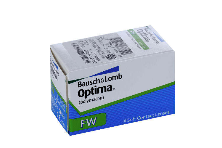 Линзы Bausch+Lomb Optima FW контактные R 8.4 (диоптрия -8,0), 4 шт