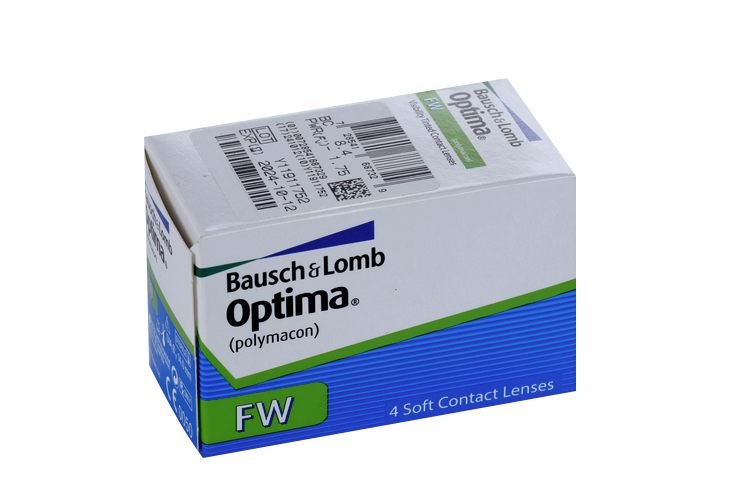 Линзы Bausch+Lomb Optima FW контактные R 8.4 (диоптрия -1,0), 4 шт