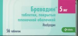 Бравадин 5 мг, 56 шт, таблетки покрытые пленочной оболочкой