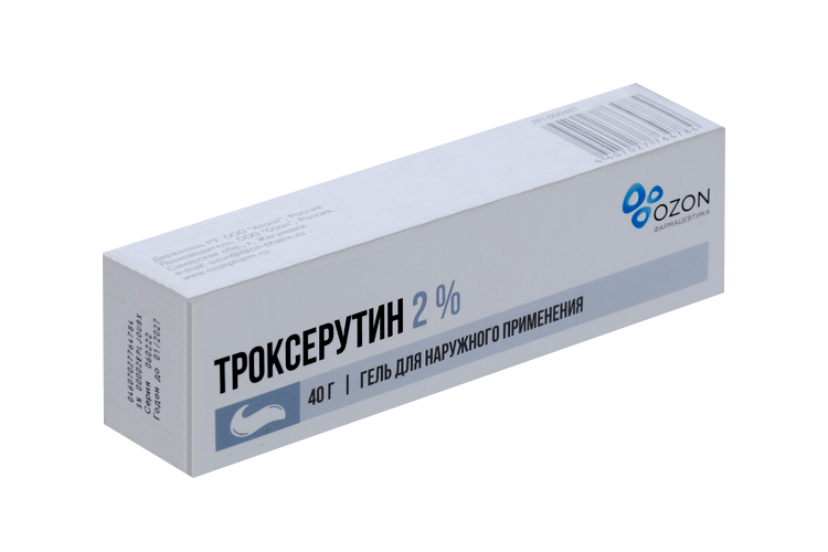 Троксерутин 2%, 40 г, гель