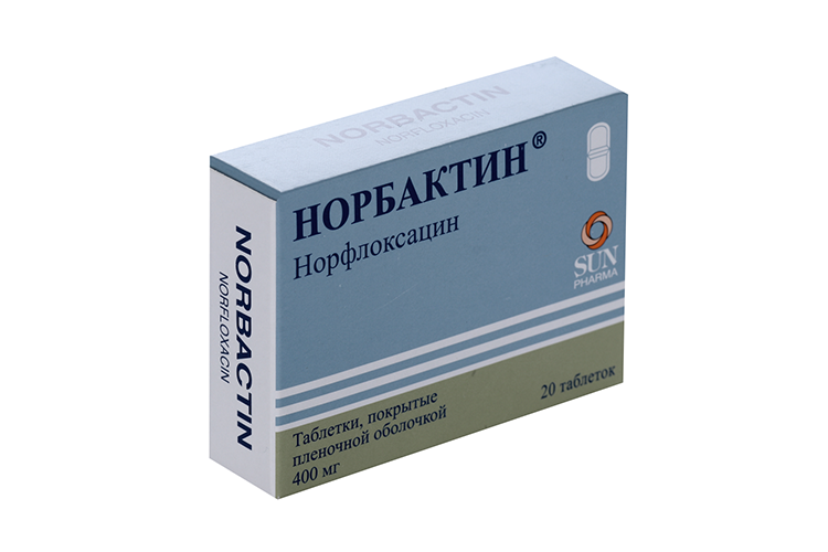 Норбактин 400 мг, 20 шт, таблетки покрытые пленочной оболочкой