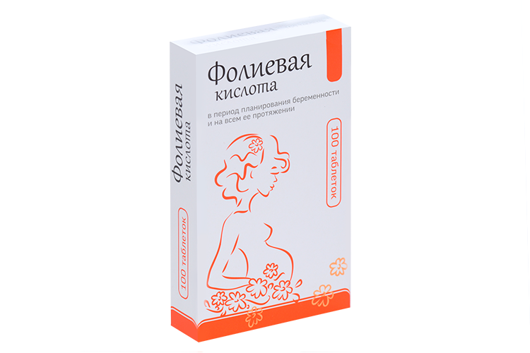Фолиевая к-та, 100 мг, 100 шт, таблетки