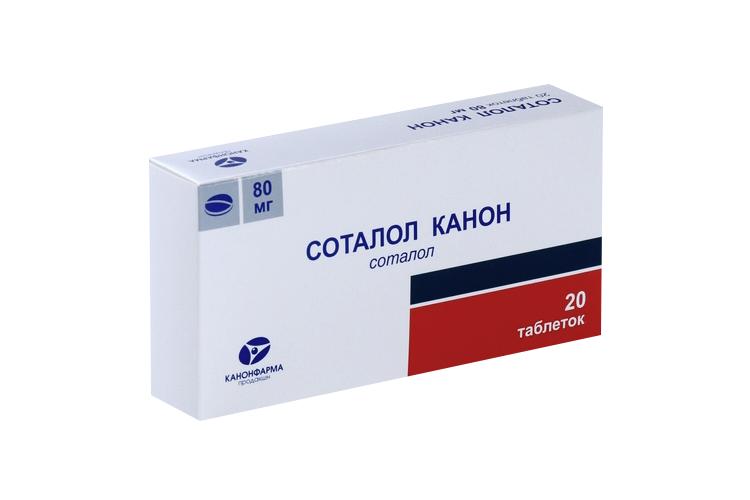 Соталол Канон 80 мг, 20 шт, таблетки