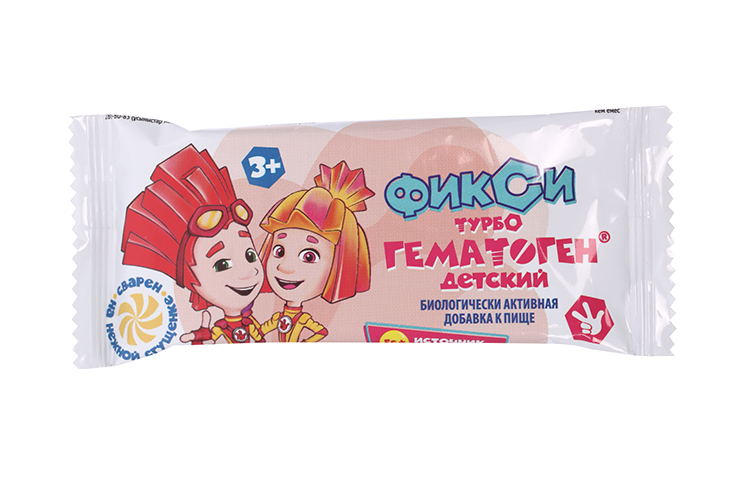 Гематоген Дет Турбо Фиксики, 35 г