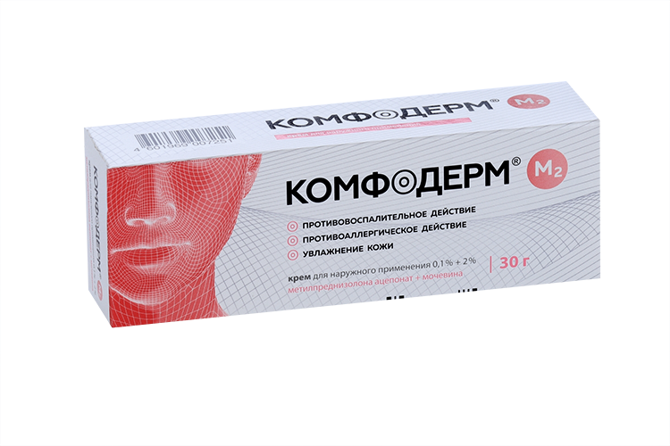 Комфодерм М2 0.1%+2%, 30 г, крем для наружного применения